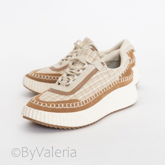 Dolce Vita Dolen Sneakers platform woven knit suede, size 8.5